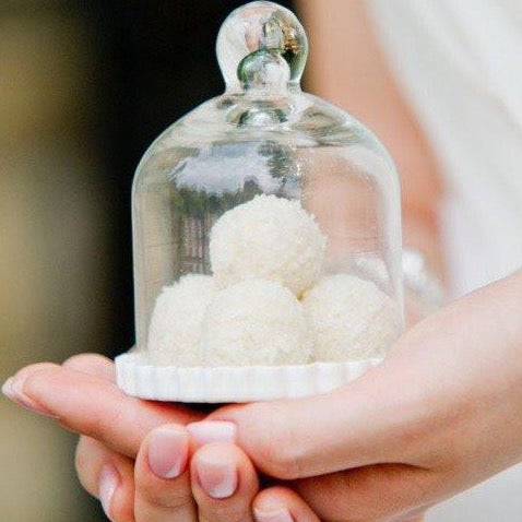 Miniature Glass Bell Jar With White Fluted Base Miniature Glass Bell Jar With White Fluted Base