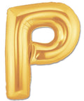 P Letter Giant Gold Balloon - 30 Inch - Mhalaty