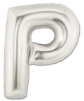 P Letter Giant Silver Balloon - 30 Inch - Mhalaty