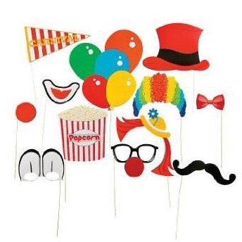 Paper Carnival Photo Booth Stick Props - Mhalaty