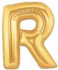 R Letter Giant Gold Balloon - 30 Inch - Mhalaty
