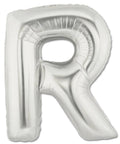 R Letter Giant Silver Balloon - 30 Inch - Mhalaty