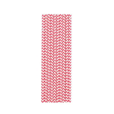 Red Chevron Paper Straws - Mhalaty