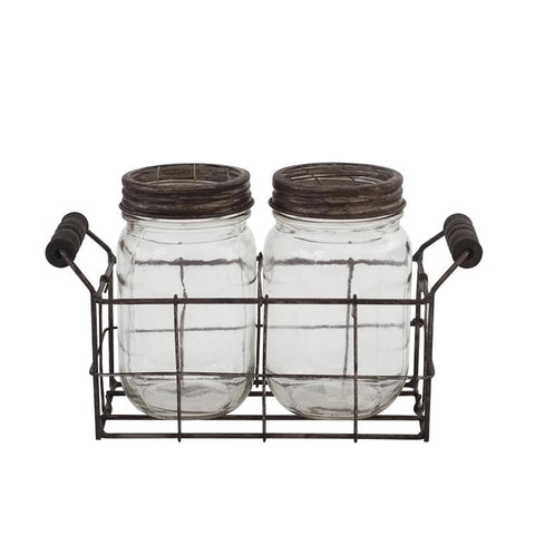 Rustic Double Mason Jar Set Rustic Double Mason Jar Set