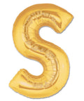 S Letter Giant Gold Balloon - 30 Inch - Mhalaty