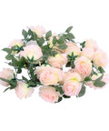 Silk Rose Flower Garland - Peach - Mhalaty