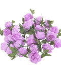 Silk Rose Flower Garland - Purple - Mhalaty