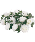 Silk Rose Flower Garland - White - Mhalaty