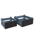 Small Chalkboard Wooden Crates - Blue - Mhalaty