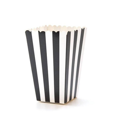 Stripes Popcorn Boxes - Black Stripes Popcorn Boxes - Black