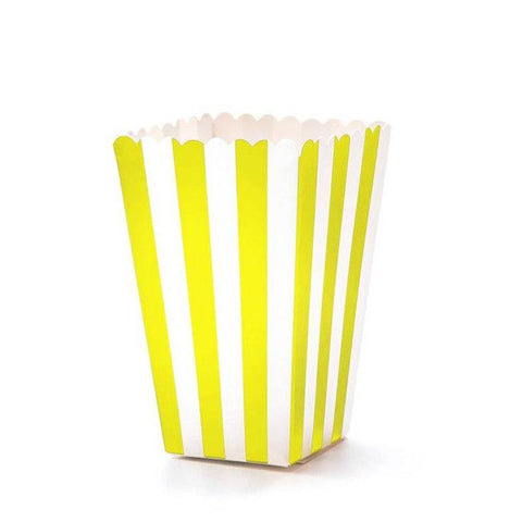 Stripes Popcorn Boxes - Yellow Stripes Popcorn Boxes - Yellow