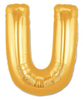 U Letter Giant Gold Balloon - 30 Inch - Mhalaty