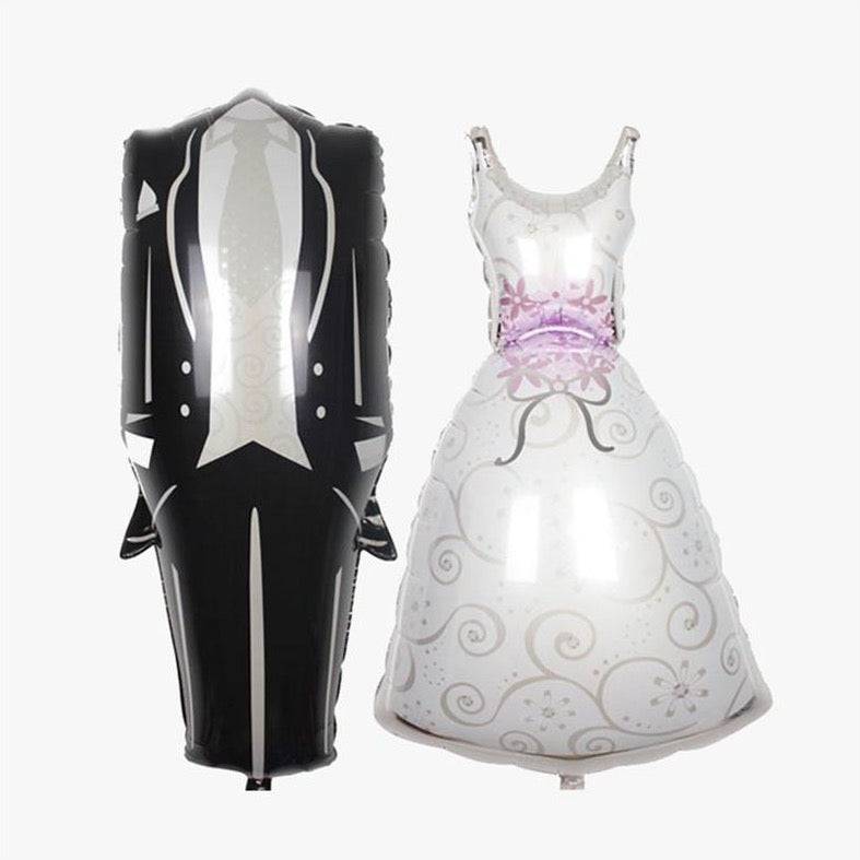 Wedding Dress & Tuxedo Foil Balloons - Mhalaty