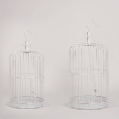 White Metal Birdcage Set - Mhalaty