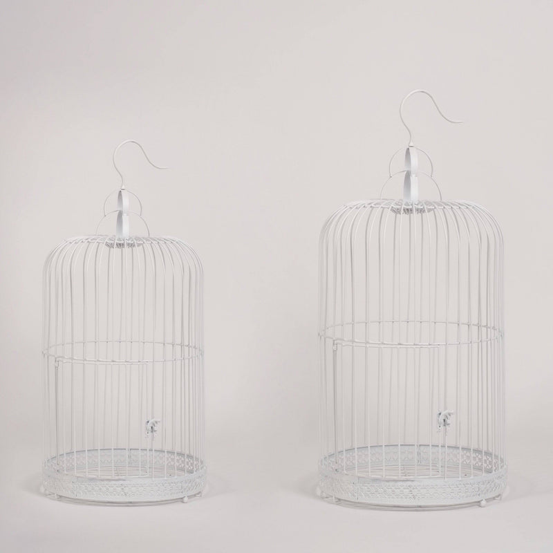 White Metal Birdcage Set - Mhalaty