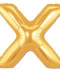 X Letter Giant Gold Balloon - 30 Inch - Mhalaty