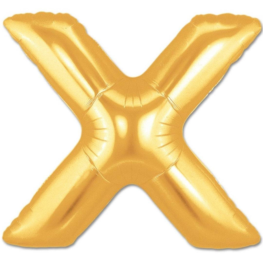 X Letter Giant Gold Balloon - 30 Inch - Mhalaty