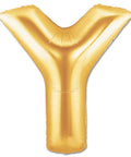 Y Letter Giant Gold Balloon - 30 Inch - Mhalaty