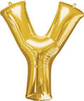 Y Letter Gold Giant Foil Balloon 40 Inch - Mhalaty