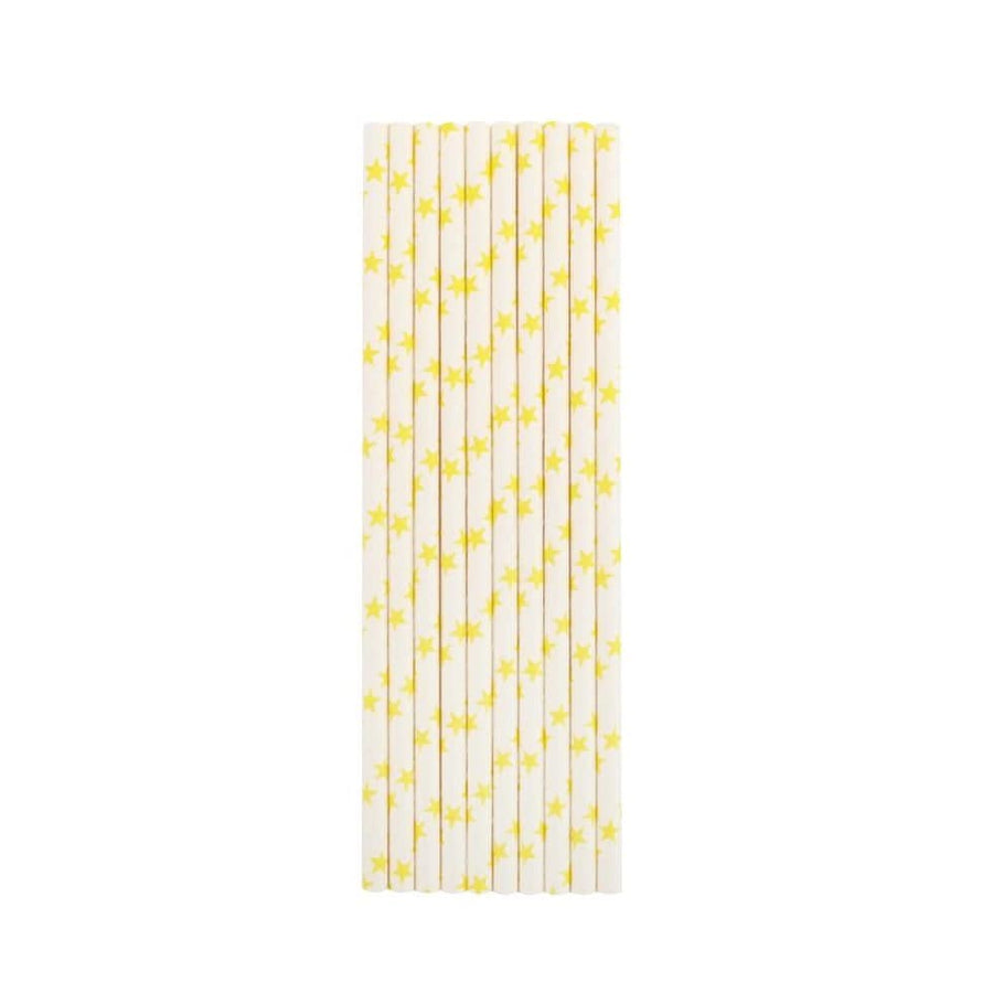 Yellow Stars Paper Straws - Mhalaty