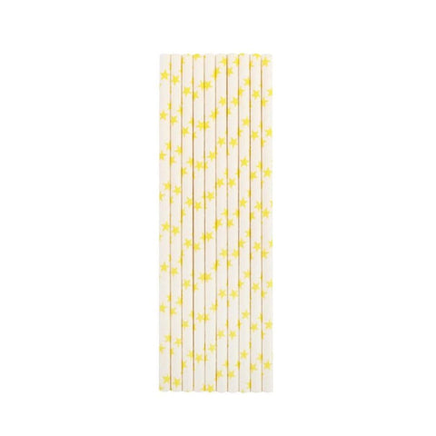 Yellow Stars Paper Straws - Mhalaty