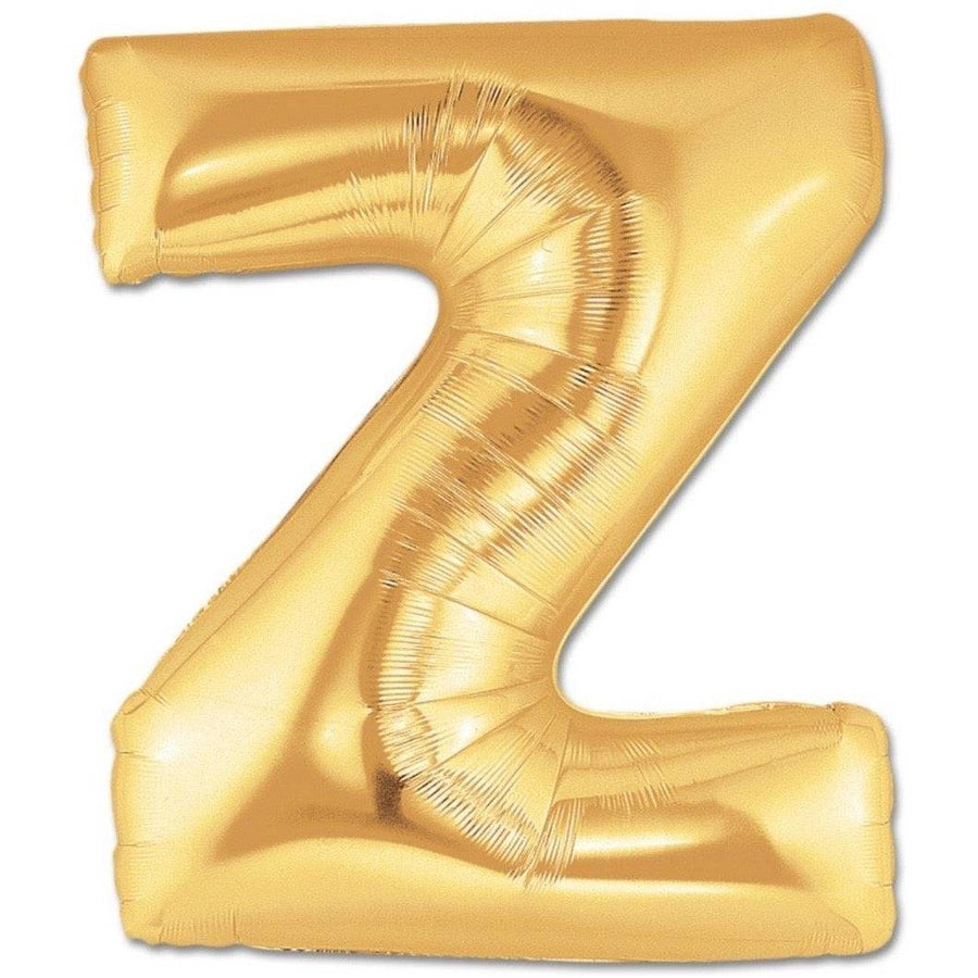 Z Letter Giant Gold Balloon - 30 Inch - Mhalaty