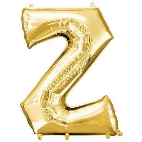 Z Letter Gold Giant Foil Balloon 40 Inch - Mhalaty