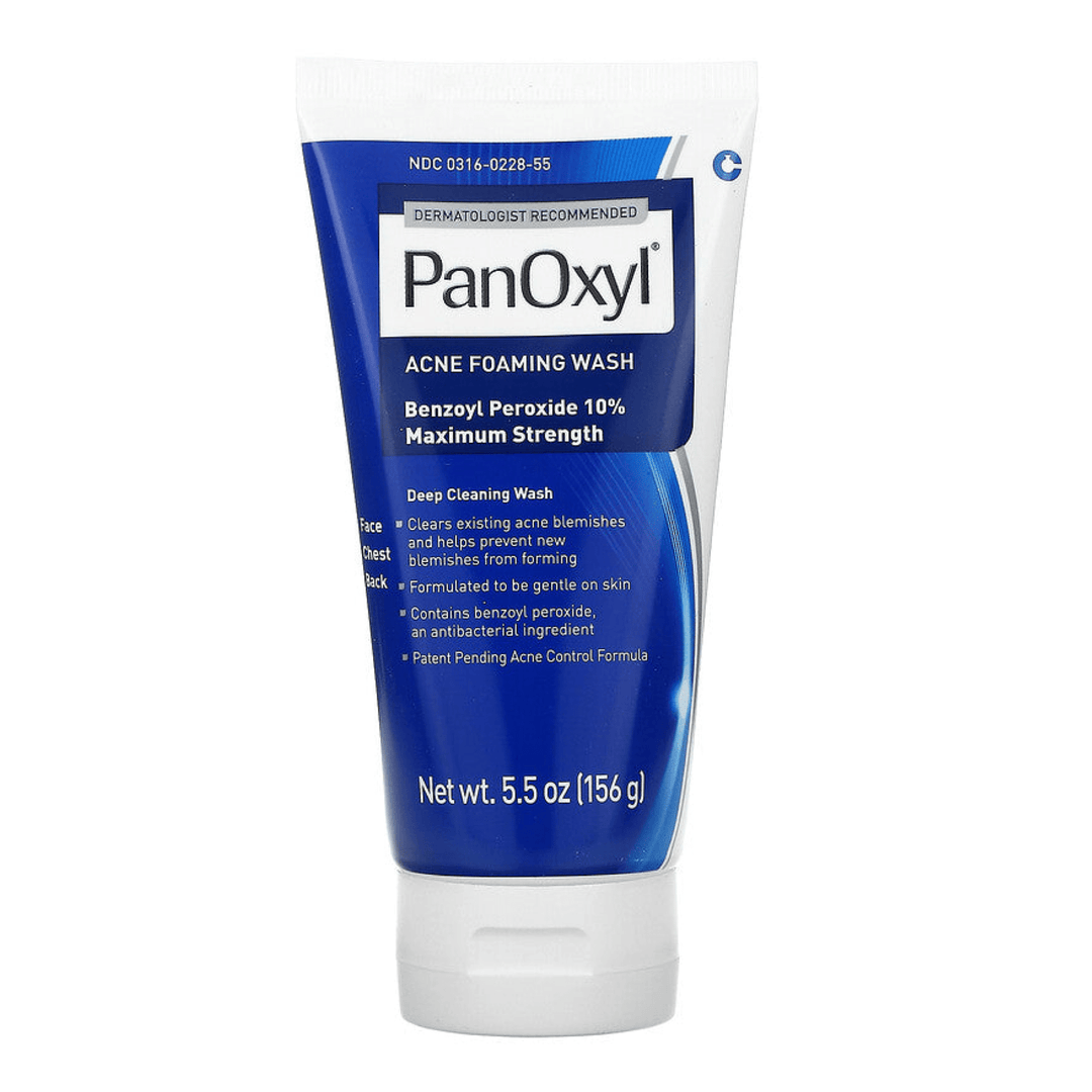 PanOxyl - Acne Foaming Wash Benzoyl Peroxide 10% Maximum Strength - Mhalaty