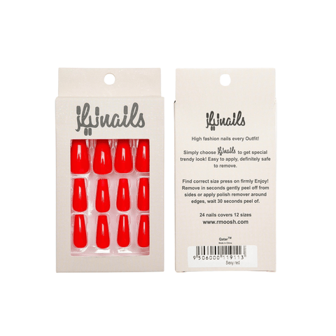 Rmoosh - Press-On Nails - Square Sexy Red Rmoosh - Press-On Nails - Square Sexy Red