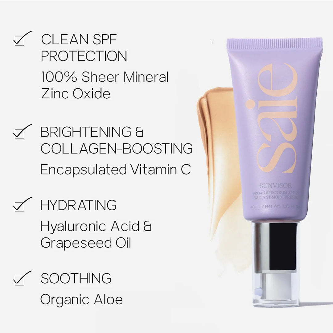 Saie - Sunvisor Radiant Moisturizing Face Sunscreen Spf35