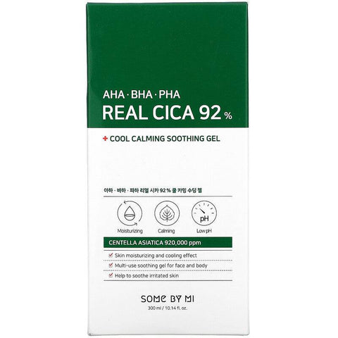 Some By Mi - AHA, BHA, PHA Real Cica 92% Cool Calming Soothing Gel - 300ml - Mhalaty