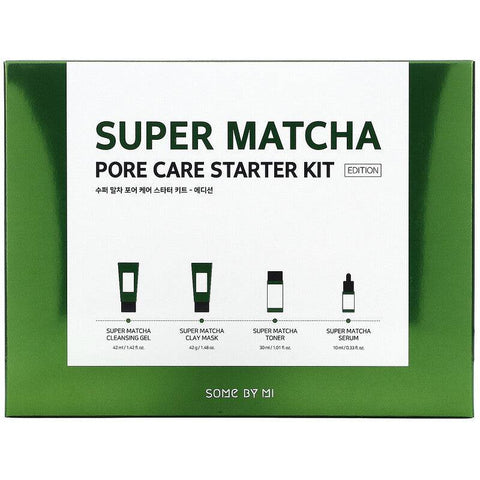 Some By Mi - Super Matcha Pore Care Starter Kit Edition - 4 Piece Set - Mhalaty