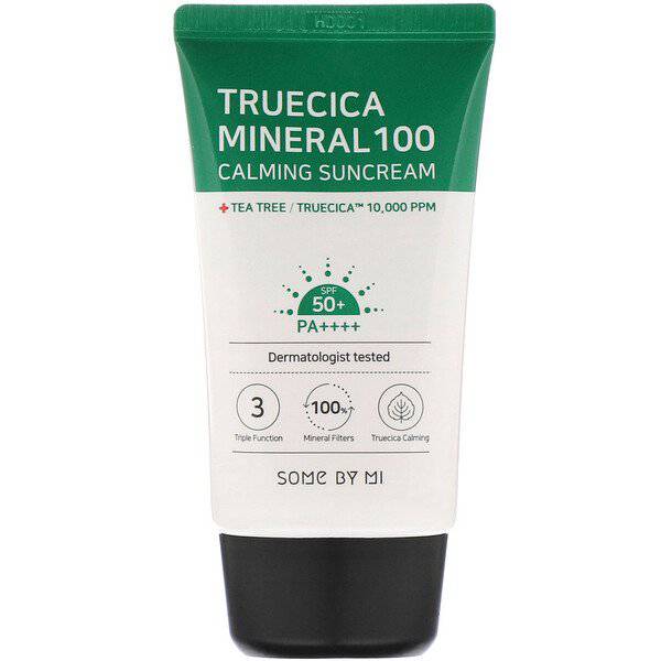Some By Mi - Truecica Mineral 100 Calming Suncream SPF 50 - 50ml - Mhalaty