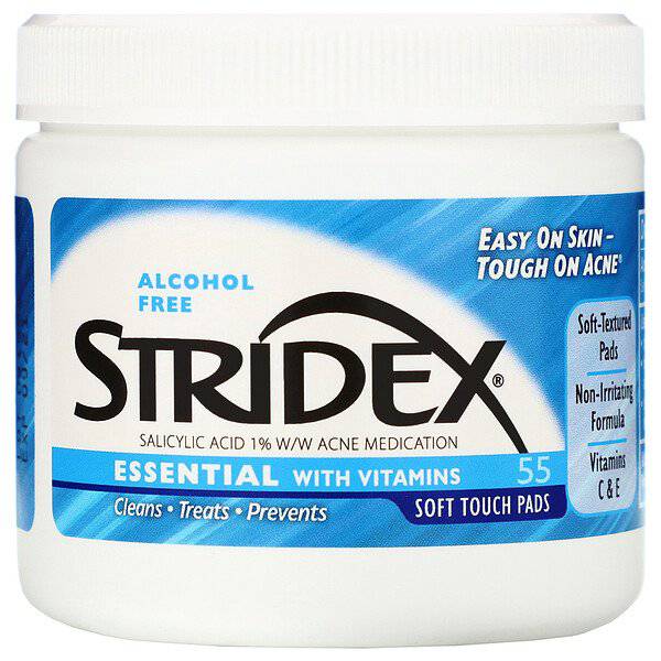 Stridex - Single Step Acne Control Alcohol Free - 55 Pads - Mhalaty